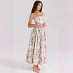 Floral suspender dress