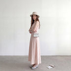 Back waist hollow sleeveless dress