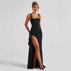 Suspender split dress