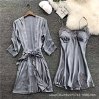 Satin home nightgown