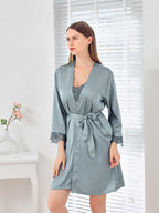 Silk suspender shorts nightgown V-collar loungewear