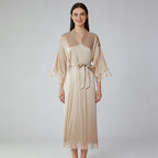 Satin imitation silk stretch dress