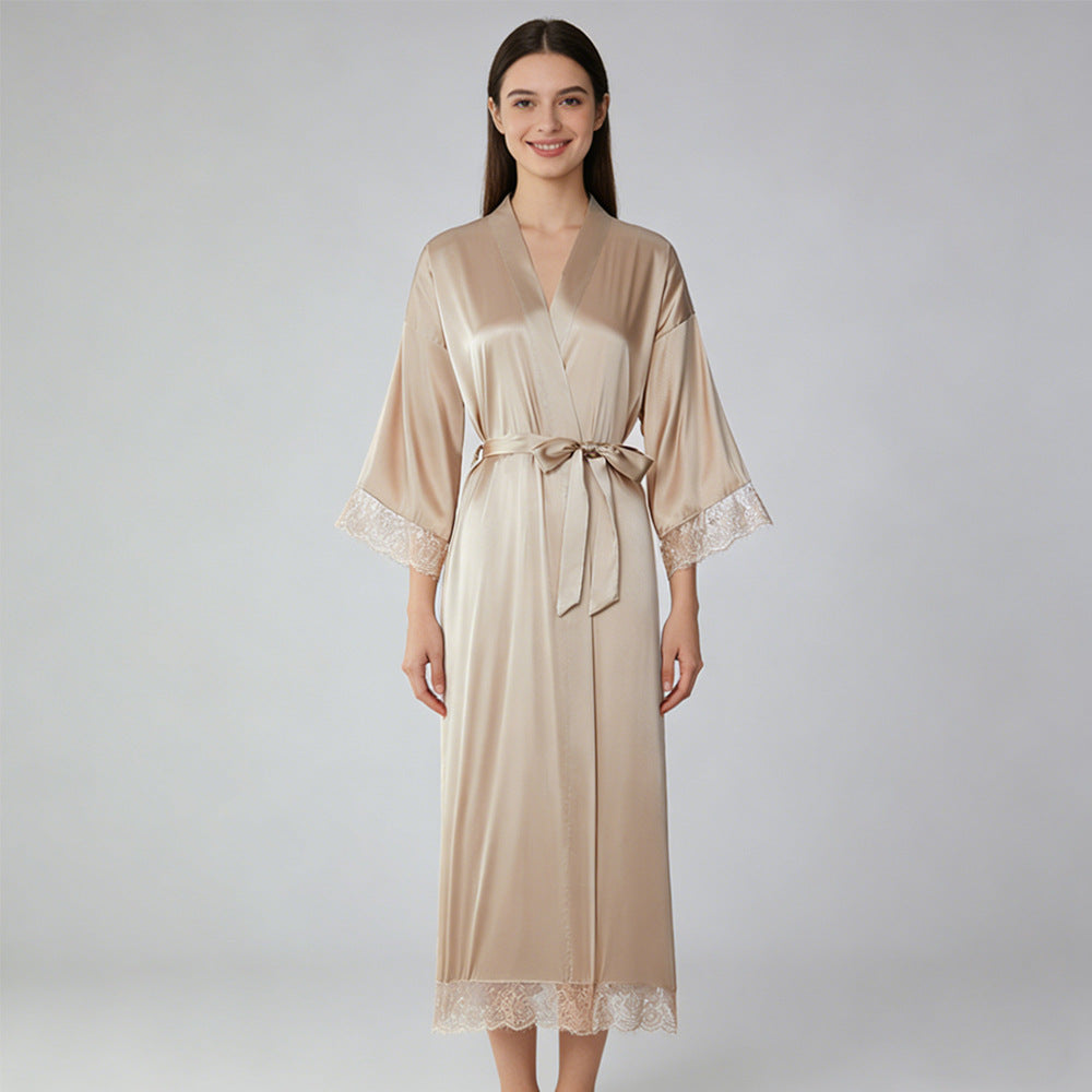 Satin imitation silk stretch dress