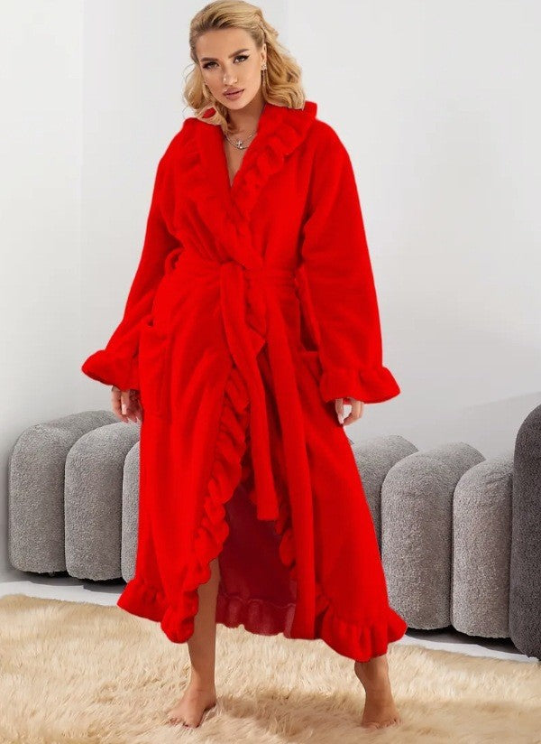Coral fleece thickened bathrobe