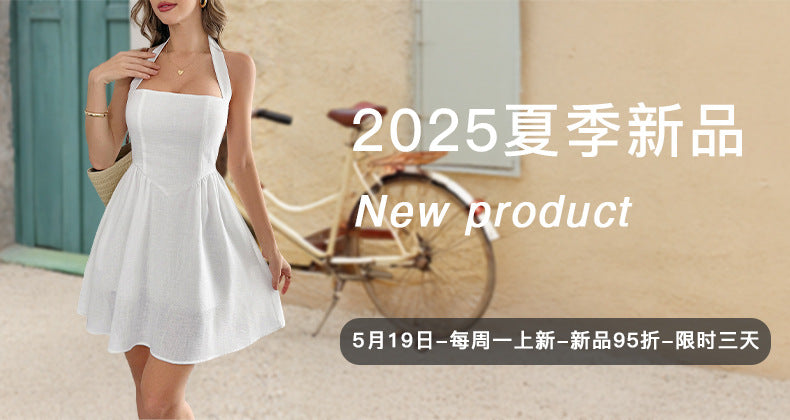 Suspender A-shaped long dress dress