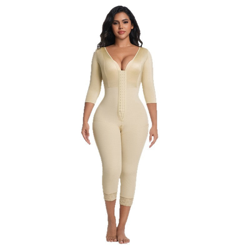 Double-layer fabric strengthens abdomen and hips, corset woman