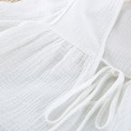 Lace-up long-sleeved trousers loose pajama set