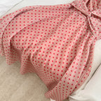 Mulberry silk polka dot twist dress