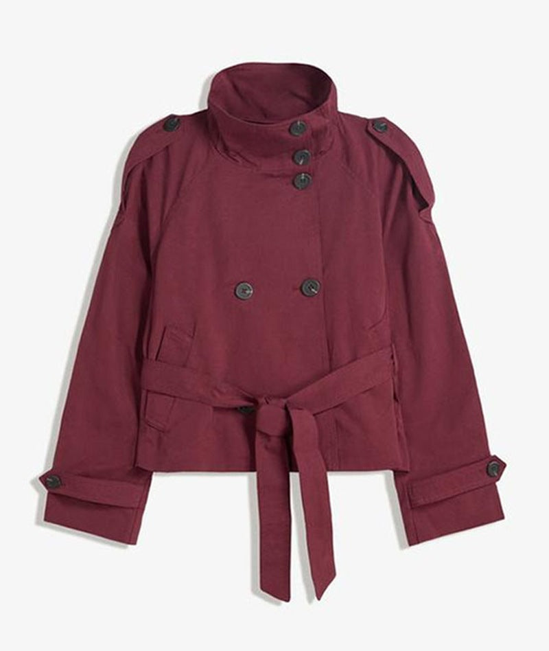 High-quality commuter stand-up double-exhaust waist-style jacket