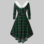 Christmas plush high and low pendulum Hepburn dress