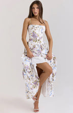 Floral suspender dress