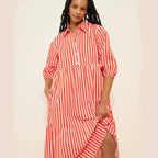 Printed shirt dress