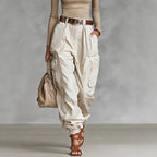 Multi-pocket tooling trousers for women