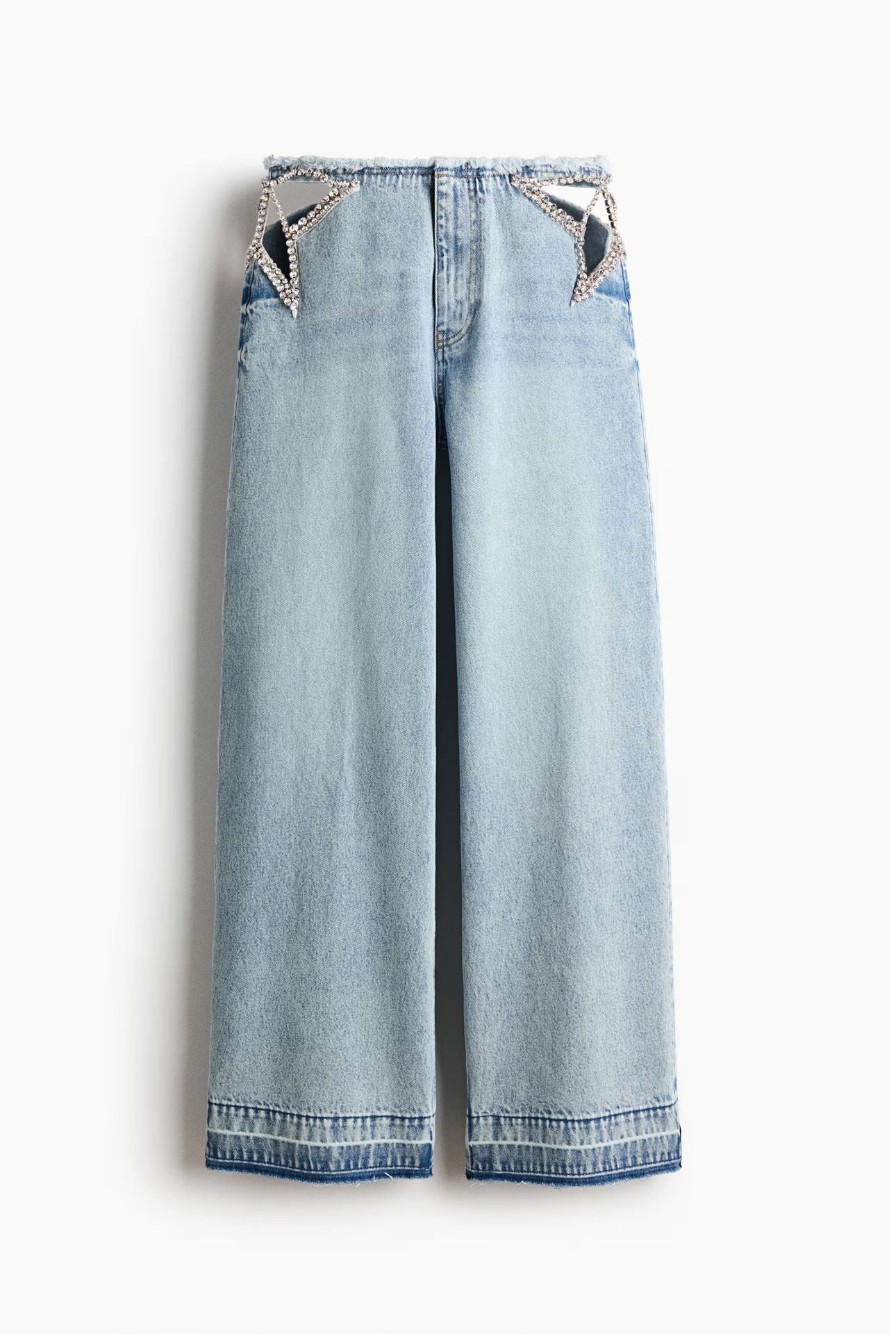 Hollow pocket jeans