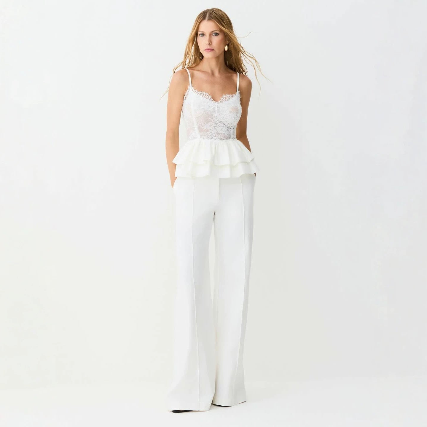 Lace Sleeveless Suspender Top