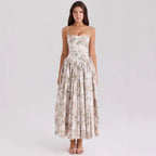 Floral suspender dress