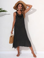 Hand hook spliced vest skirt sexy halter dress