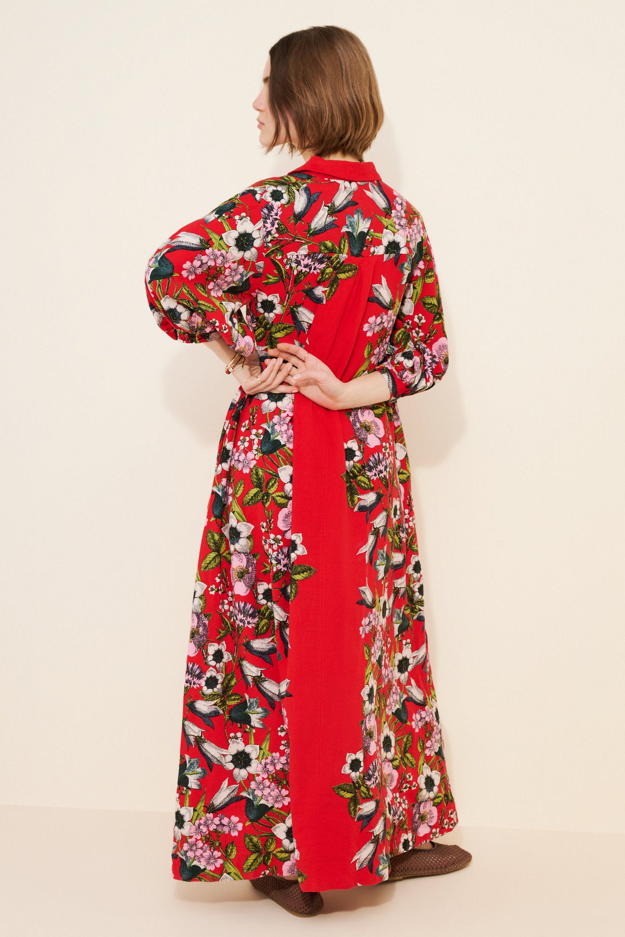 Printed shirt dress