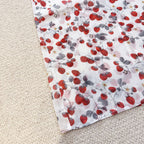 Strawberry retro French silk suspender long dress double-layer mulberry silk dress