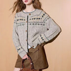 Wool sweater Fair Island cardigan jacket