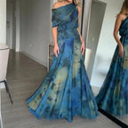 Smudge belt dress women