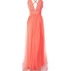 Casual tube top suspender gauze dress