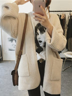Oversized Longline Knit Cardigan Women ?¡ìC Loose Boho Sweater Coat for Fall Winter