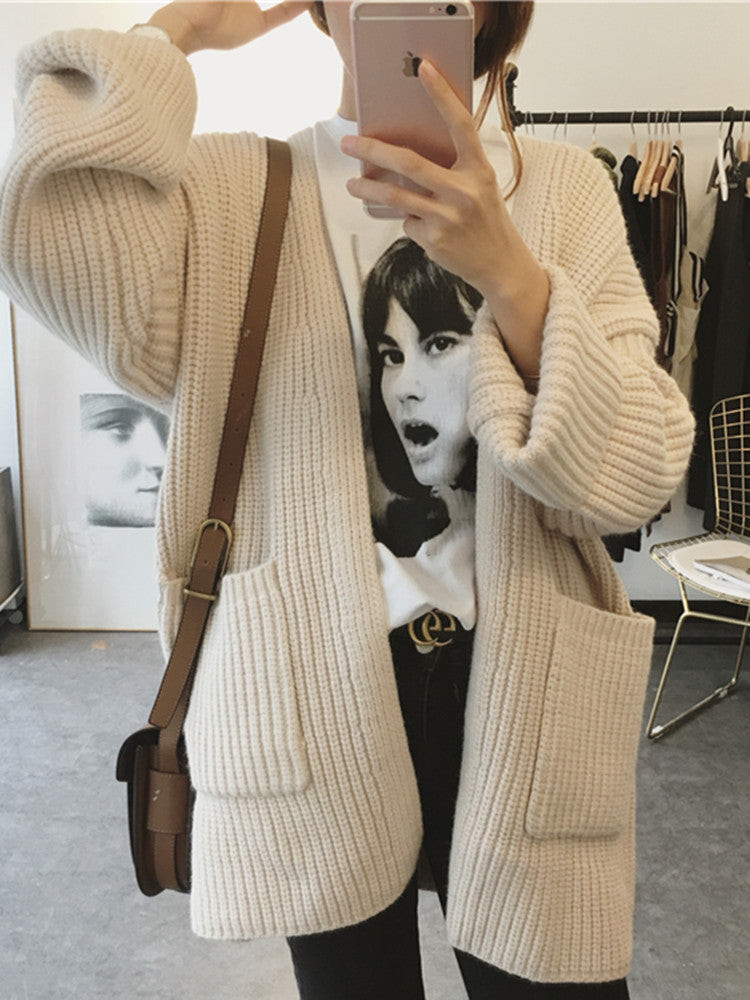 Oversized Longline Knit Cardigan Women ?¡ìC Loose Boho Sweater Coat for Fall Winter