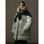 Super Soft High Density Zero Pressure Hooded Gall Free Down Jacket