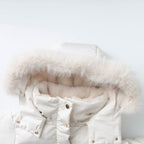 Simple thermal hooded down jacket