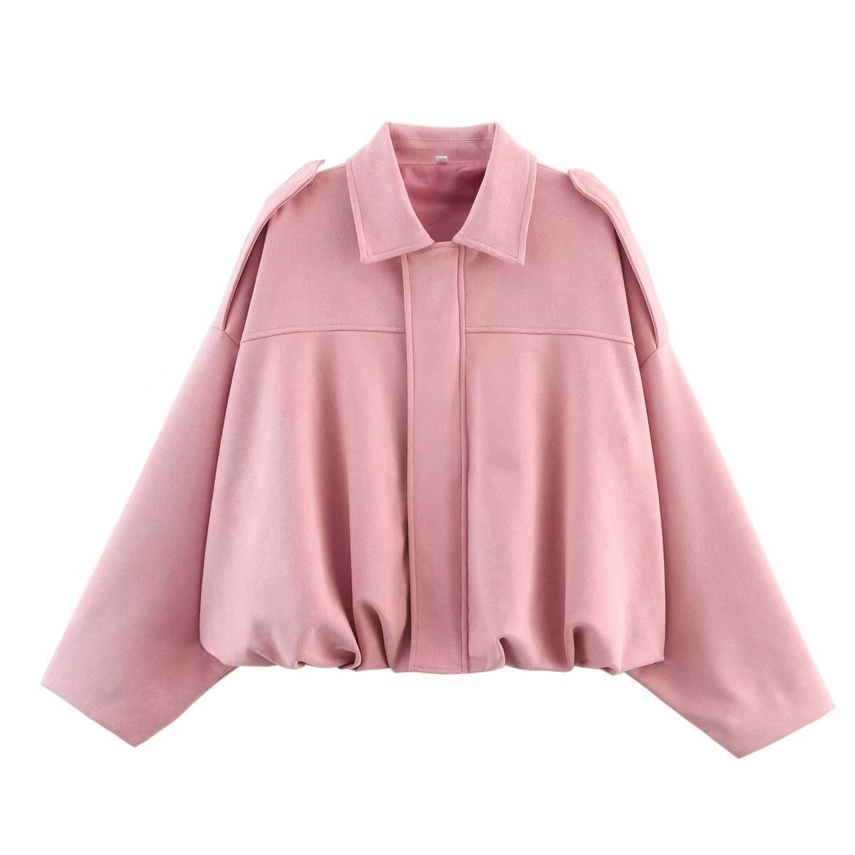 Suede Zip Casual Jacket Top