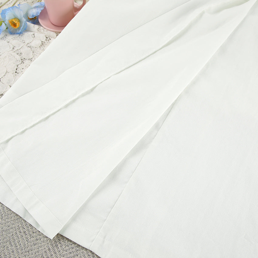 Light and comfortable pure cotton white nightgown