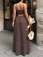 Vintage Vacation Suspender Halter Dress