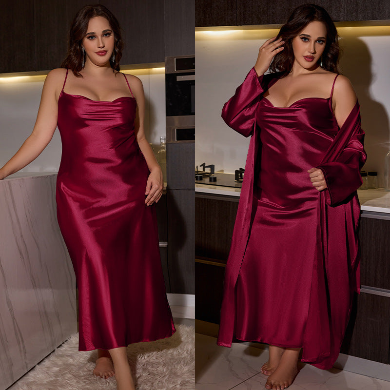Long hanging skirt nightgown set