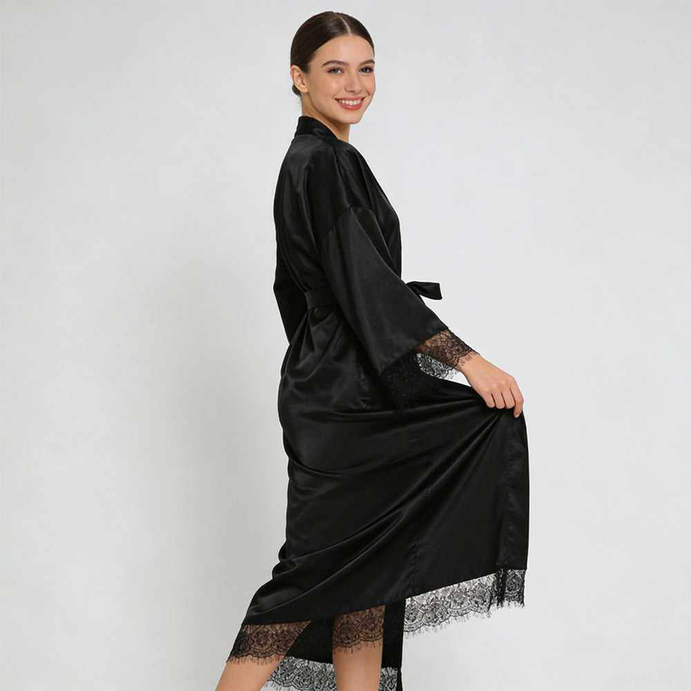 Satin imitation silk stretch dress