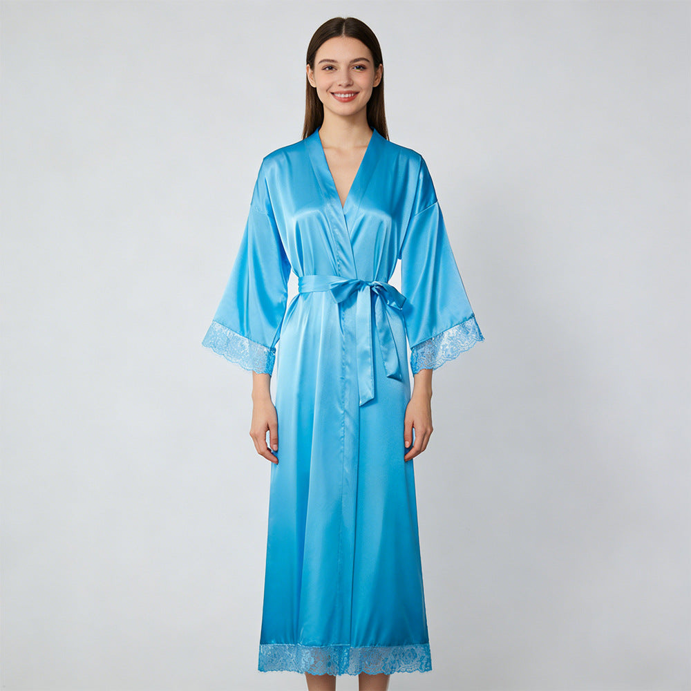 Satin imitation silk stretch dress