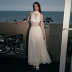 Waist Chiffon V-Neck Waist Dress