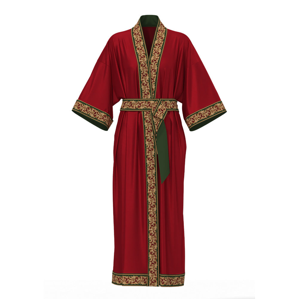 Sling satin chiffon nightgown