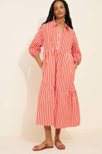 Printed shirt dress