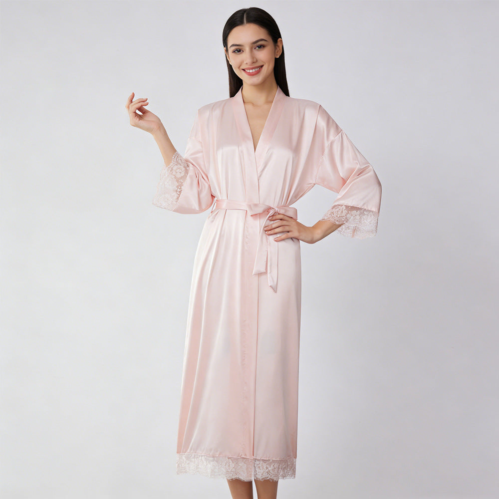 Satin imitation silk stretch dress