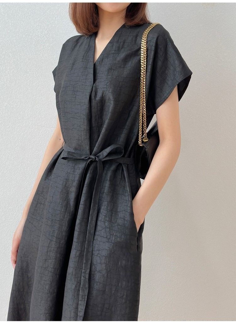 Tortoise pattern fragrant cloud yarn waist silk mulberry silk medium and long skirt