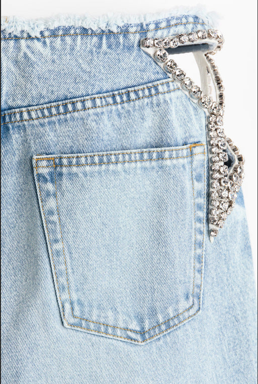 Hollow pocket jeans