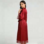 Satin imitation silk stretch dress