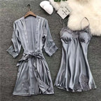 Satin home nightgown