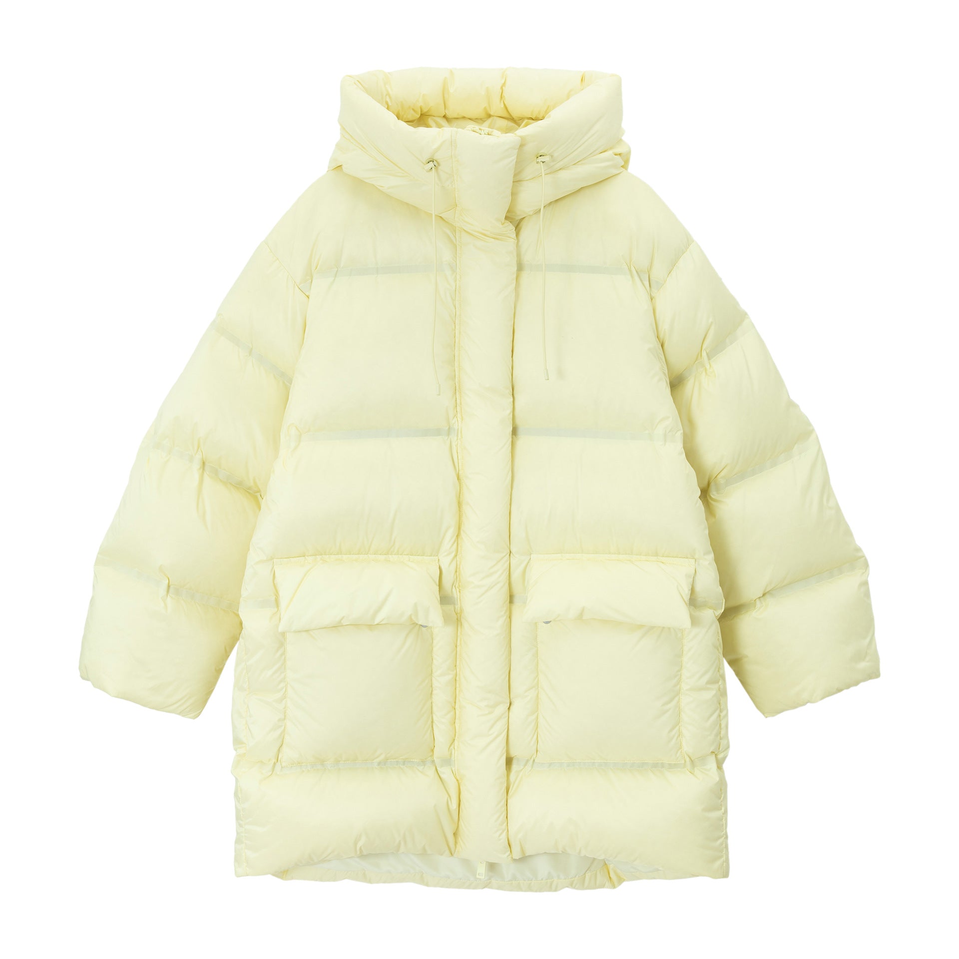 Super Soft High Density Zero Pressure Hooded Gall Free Down Jacket