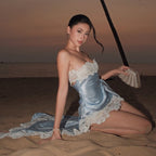Split lace dress