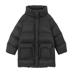 Super Soft High Density Zero Pressure Hooded Gall Free Down Jacket