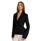 Waist pleated small suit slim fit suit