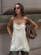 Lace sling vest top