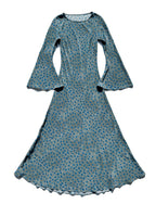 Silk floor-to-ceiling dress crew neck dress